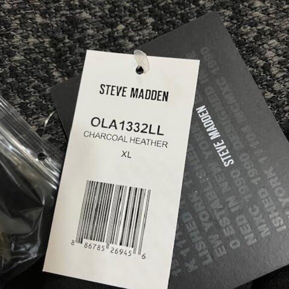 NWT Steve Madden Woman's Charcoal Heather Gray Belted Coat Size XL - Picture 9 of 15